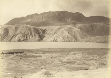 Mt. Tarawera from Te Ariki. After Eruption Jun 10.86, July 1886